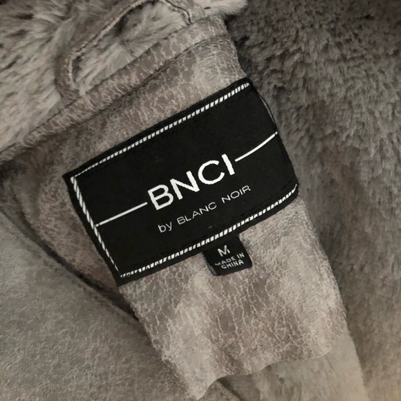 BNCI by Blanc Noir drape suede/shearling coat: SO WARM, SOFT, and COZY - Picture 6 of 6